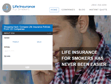 Tablet Screenshot of lifeinsuranceforsmokers.com